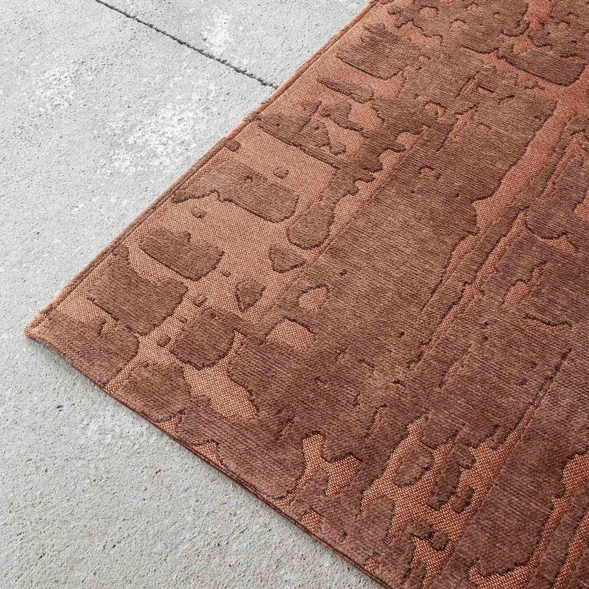 TEPPICH Za Copper Structures 80/250 cm - Rosa, Textil (80/250cm) - Louis De Poortere