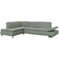 ECKSOFA mit Ottomane links Kaye Flachgewebe hellgrün - Hellgrün, Kunststoff (190/270cm) - 58aufmkessel