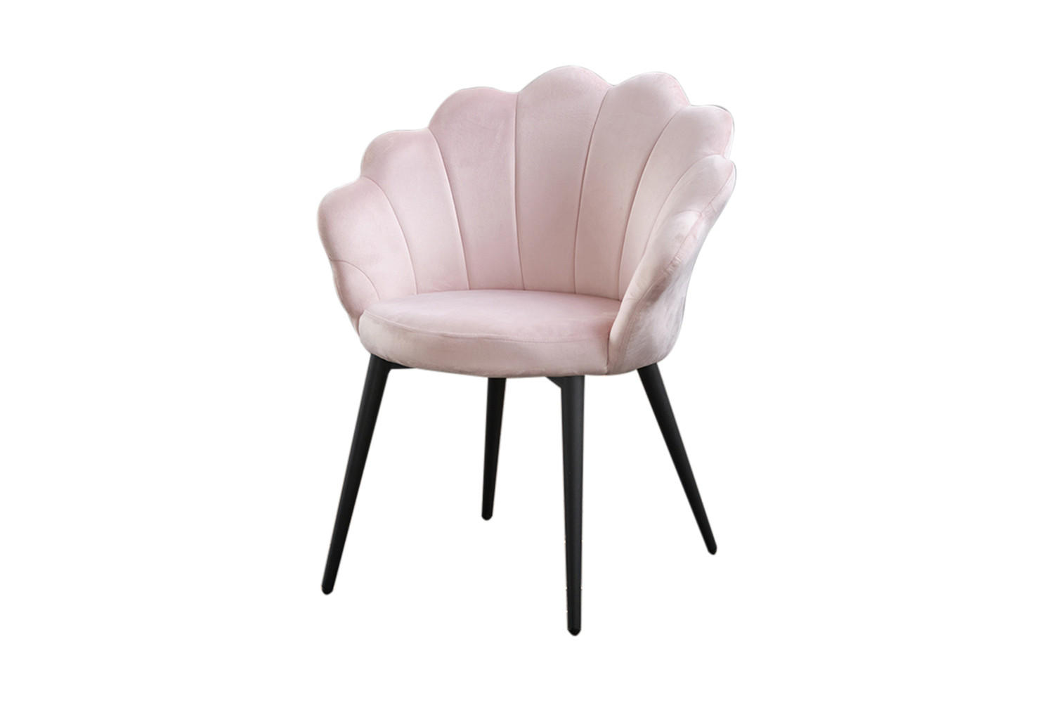 ESSZIMMERSTUHL CARLA Pink Velvet - Pink/Schwarz, Textil (65/79/58cm) - KAWOLA