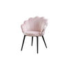 ESSZIMMERSTUHL CARLA Pink Velvet - Pink/Schwarz, Textil (65/79/58cm) - KAWOLA