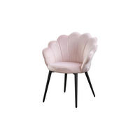 ESSZIMMERSTUHL CARLA Pink Velvet - Pink/Schwarz, Textil (65/79/58cm) - KAWOLA