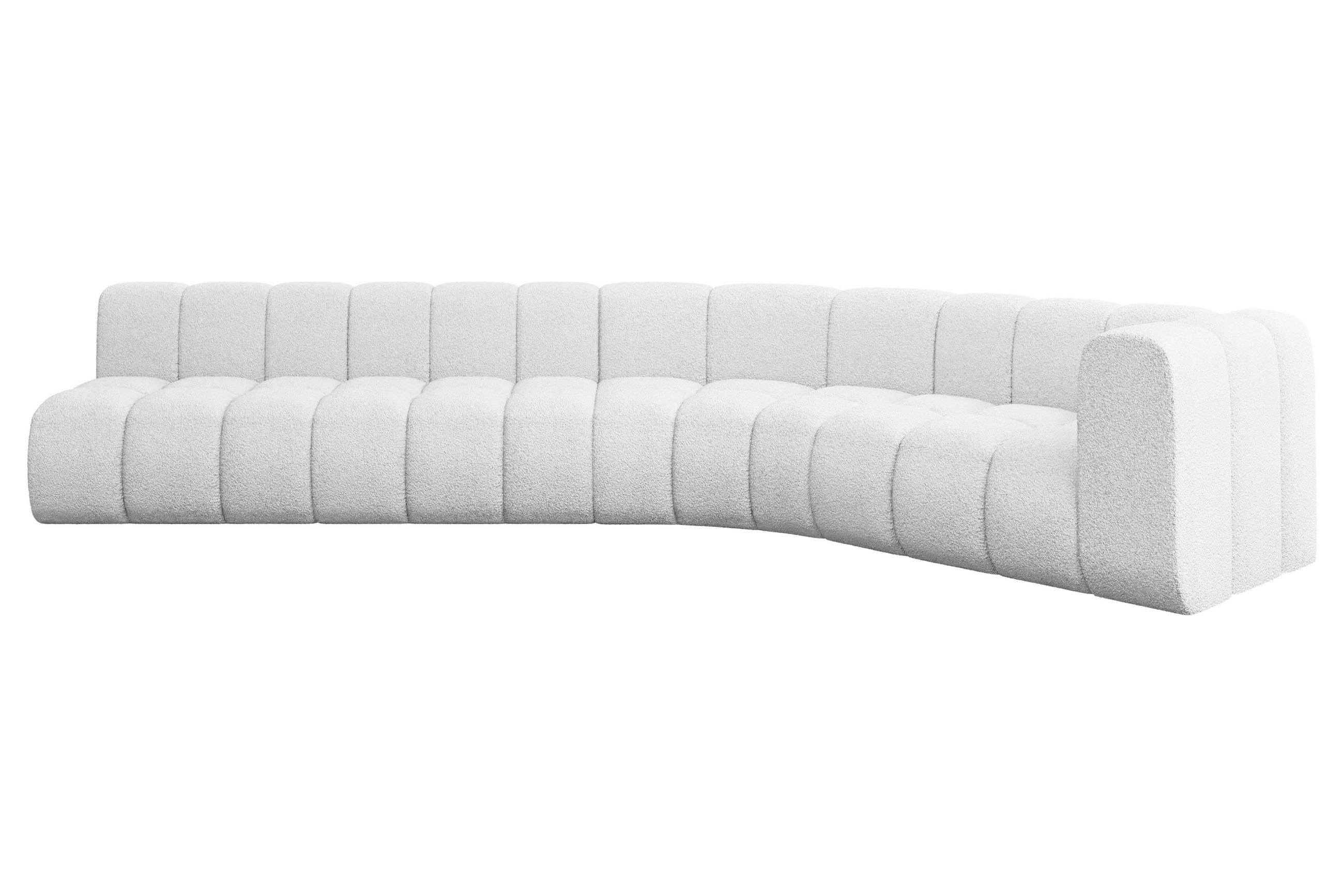 ECKSOFA modulares Sofa Karex-L2 - 399x194x70 cm Weiß - Weiß, Holzwerkstoff/Textil (399/194cm) - ALTDECOR