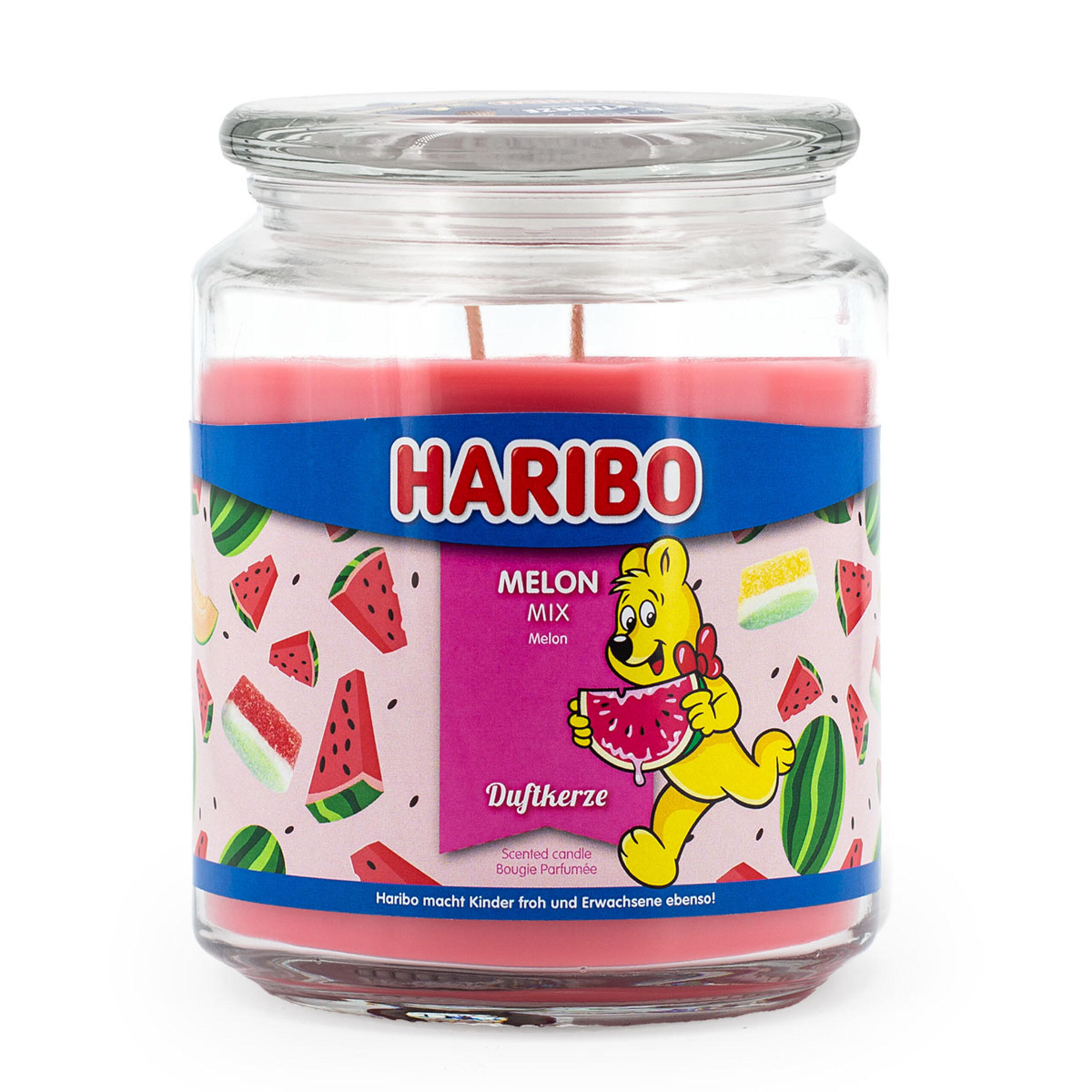 DUFTKERZE Haribo - Dunkelrot, Glas/Naturmaterialen (13cm)