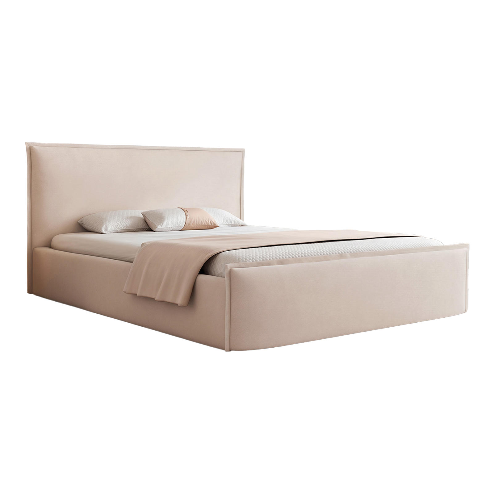 POLSTERBETT ALLBION 160x200 cm, Beige - Beige, Textil (200/160cm) - Fedve