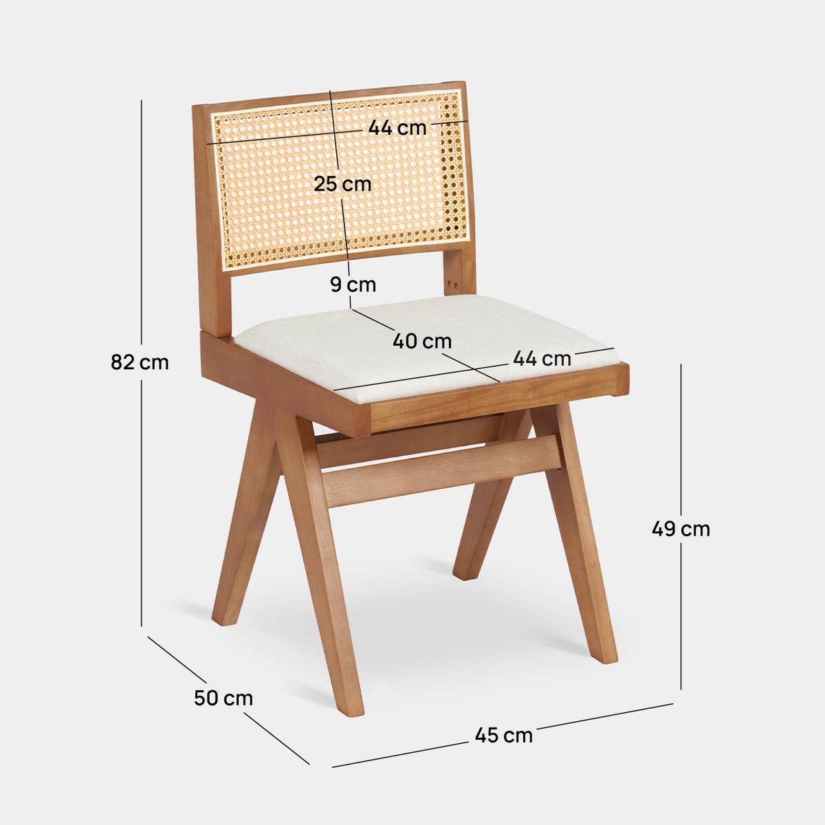 ESSZIMMERSTUHL Nelha Walnuss 45 cm x 82 cm 2er-Set - Walnussfarben, Textil (45/82/50cm) - Klast Home