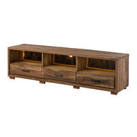 TV-BOARD Akazie 175x40x47 natur lackiert BARK #117 - Naturfarben, Holz (175/47/40cm) - Massivmoebel24