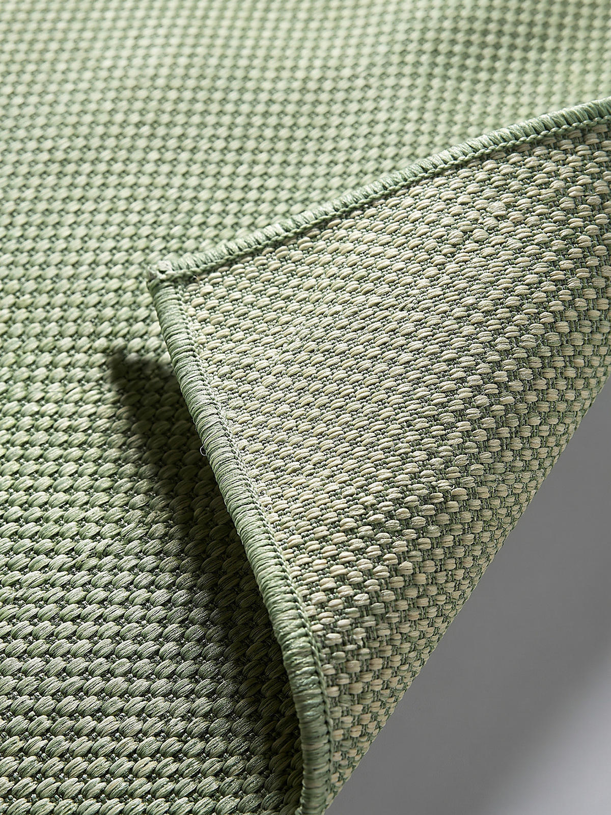 FLACHWEBTEPPICH Uni BORNO Polypropylen Grün 240 x 340 cm - Grün, Textil (240/340cm) - KADIMA DESIGN