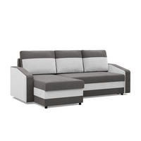 ECKSOFA MIT SCHLAFFUNKTION ORION, Grau + Weiß - Weiß/Grau, Textil (231/140cm)