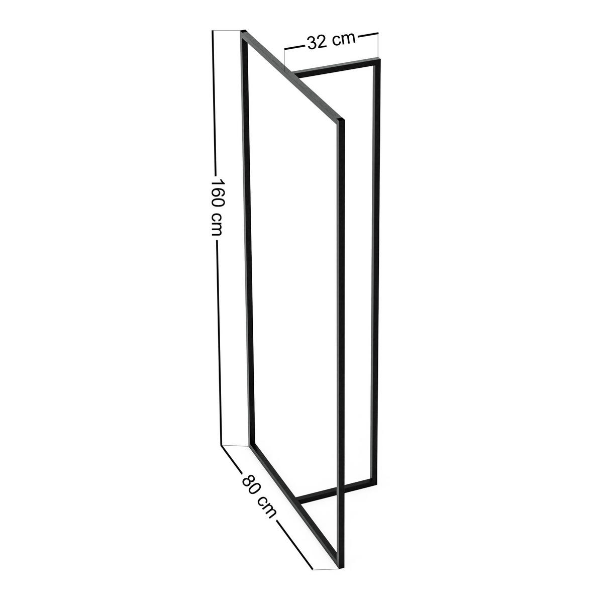 GARDEROBENSTÄNDER Hurdal - Schwarz, Metall (80/160/32cm) - [en.casa]
