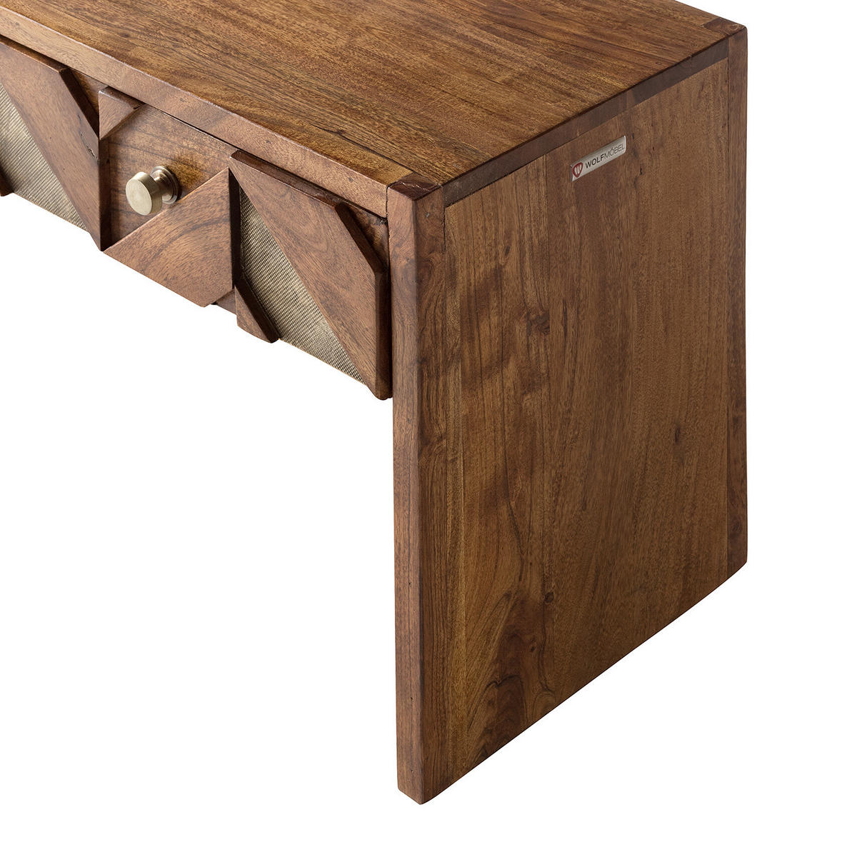 GARDEROBENBANK - Akazie massiv / Metall - Akaziefarben, Holz (87/45/35cm) - home24