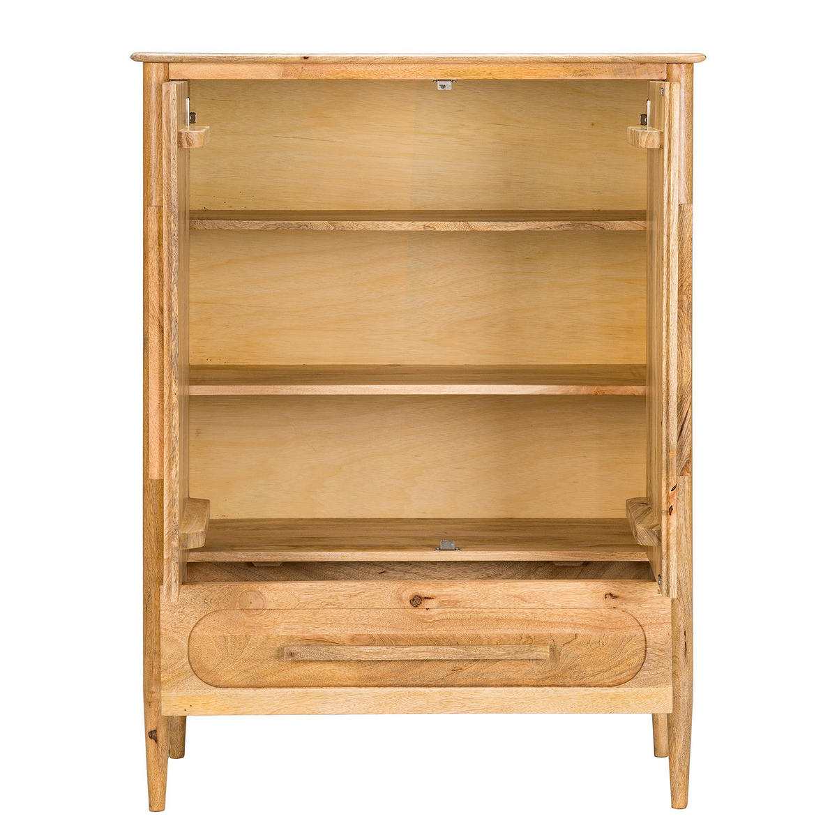 MASSIVES HIGHBOARD mit 2 Türen - Mango - Braun, Mangoholz/Holz (90/120/40cm) - home24