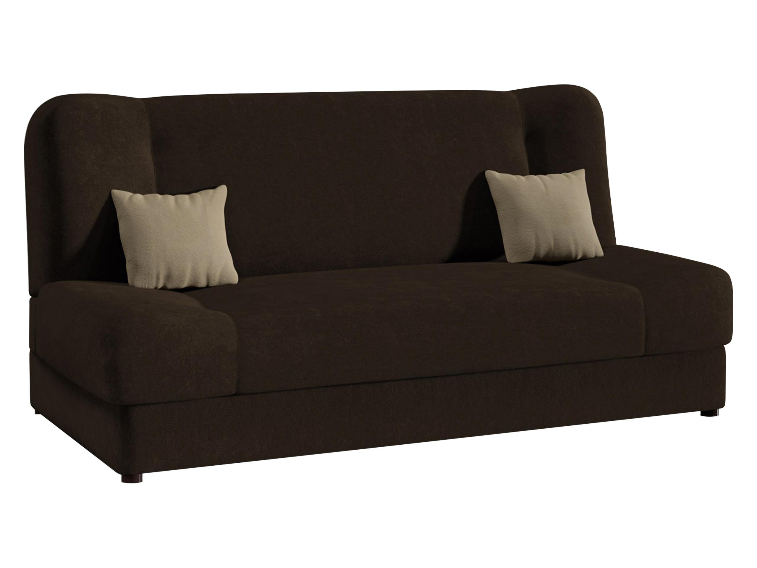 SCHLAFSOFA Jonas Style - Dunkelbraun, Holz/Textil (195/86/87cm)