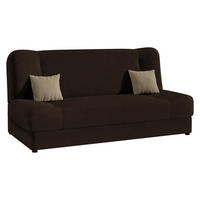 SCHLAFSOFA Jonas Style - Dunkelbraun, Holz/Textil (195/86/87cm)
