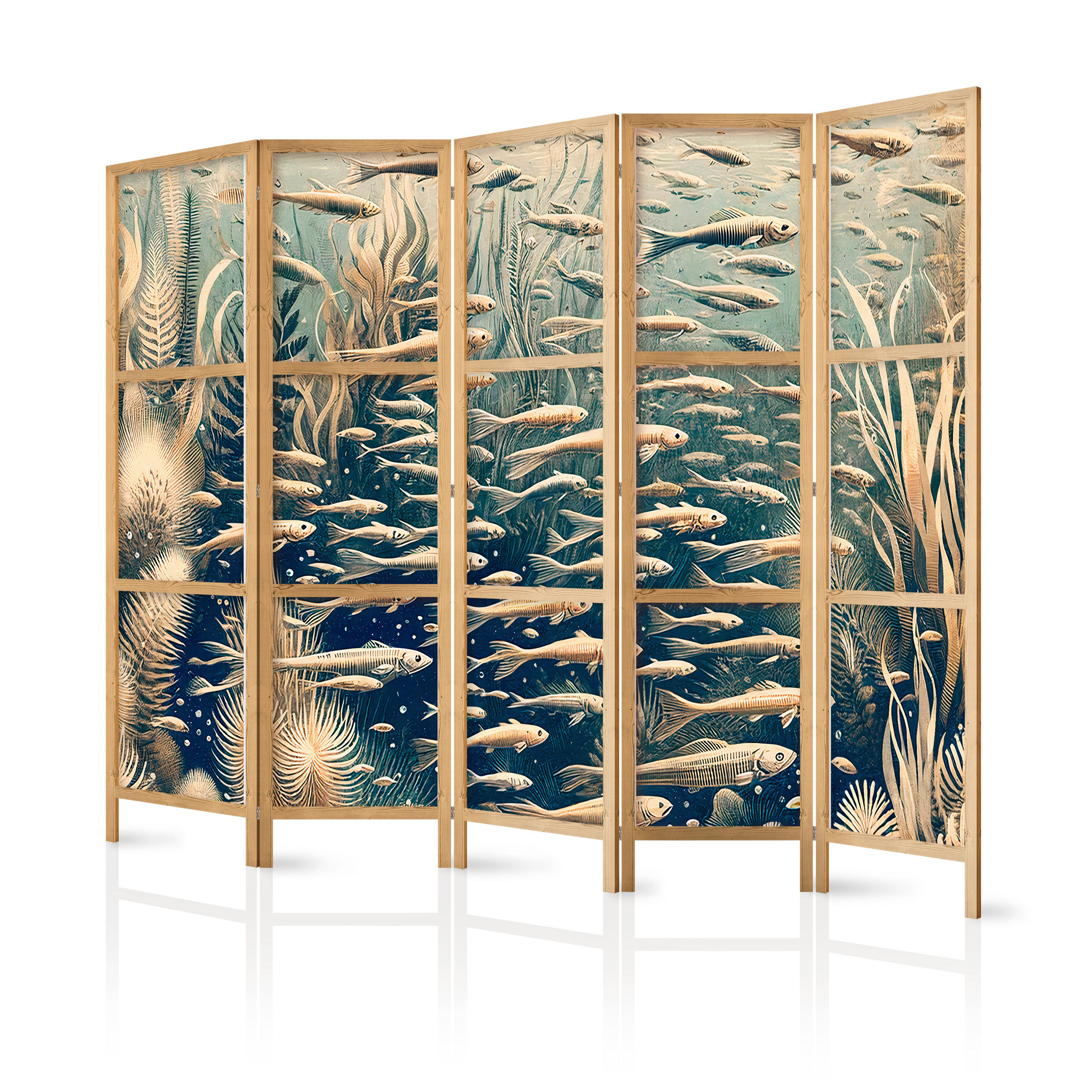 Muralo Paravent Blau 225x172x3 cm