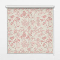VNÚTORNÁ roleta - okenná roleta - roleta - 60x140 cm - Nakreslené huby - pink, plast (60/140/0.5cm) - TULUP