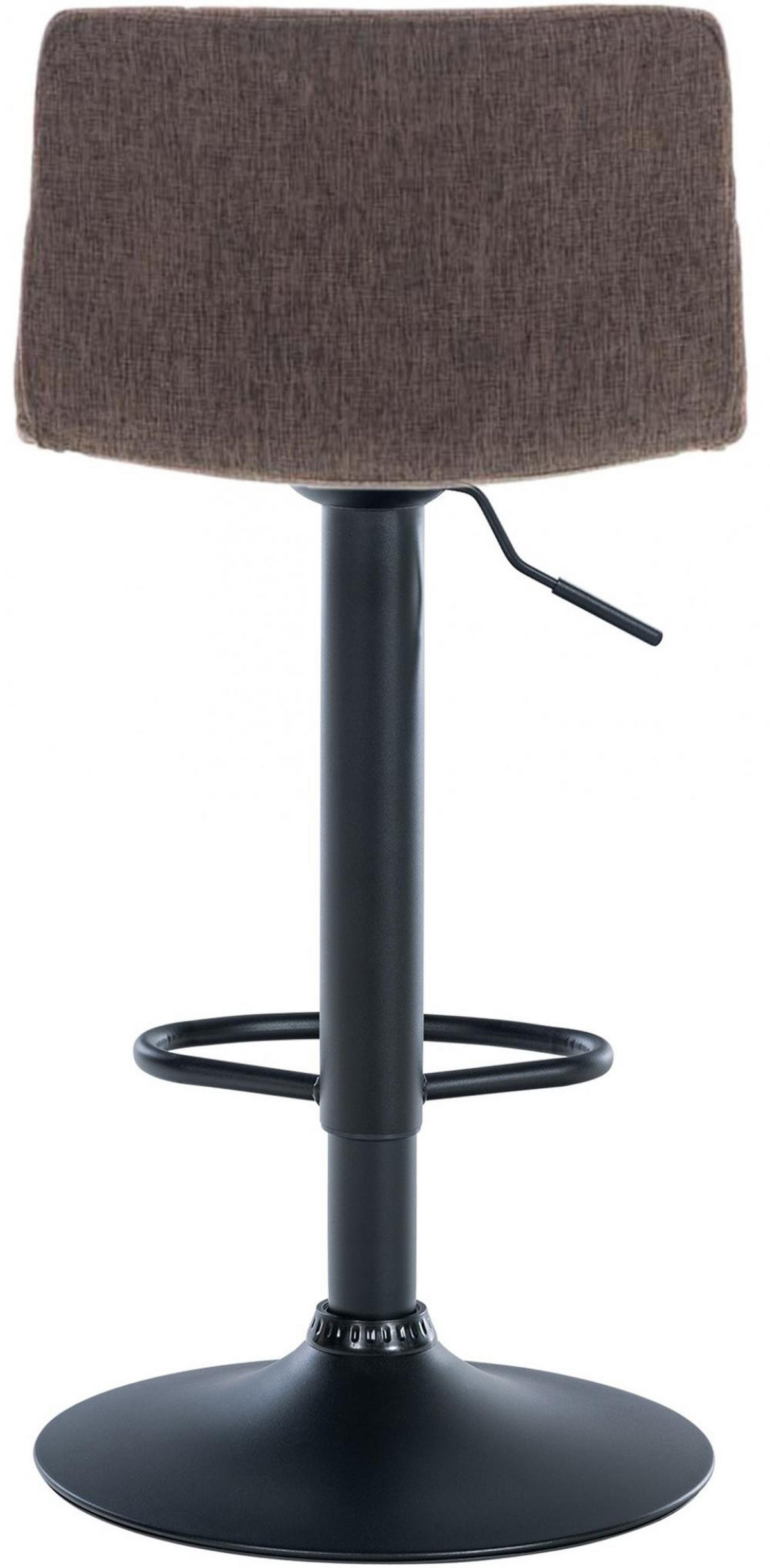 BARHOCKER Stoff braun - Schwarz/Braun, Textil/Metall (39/84/36cm) - CLP