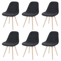 ESSZIMMERSTUHL I Anthrazit 6er-Set - Anthrazit, Textil (47/82/53cm) - MCW