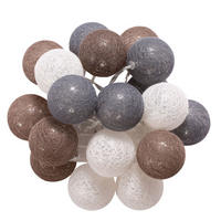 LICHTERKETTE AMICI grau - Grau, Kunststoff (6cm) - IDIMEX