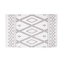 BADEMATTE 50/80 cm Boho-Muster, Baumwolle - Weiß, Textil (50/80cm) - Homescapes