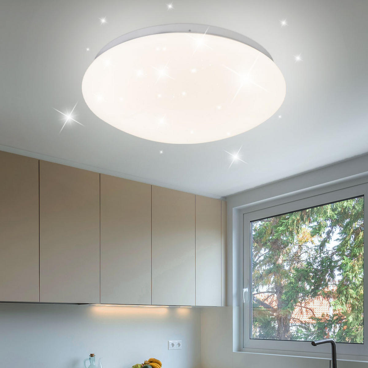 LED DECKENLEUCHTE ATREJU Weiß Metall - Weiß, Metall (29/29/9cm) - Globo Lighting