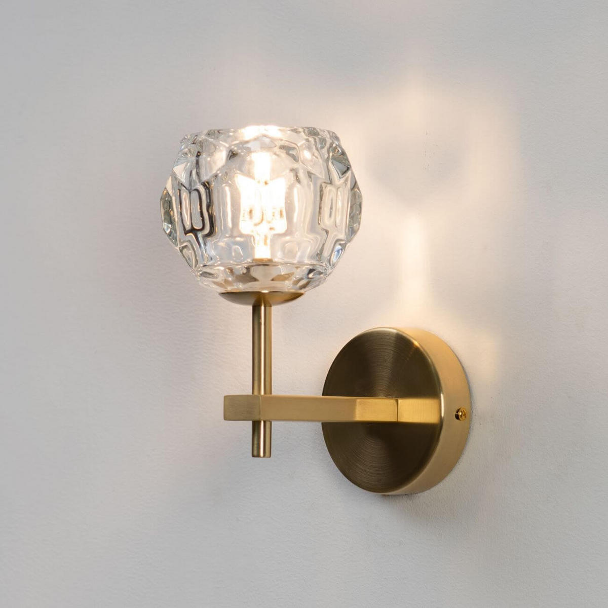 WANDLEUCHTE Vilamo, Gold / Messing, 21cm - Goldfarben, Glas (10.1/21/18cm) - KOSILUM