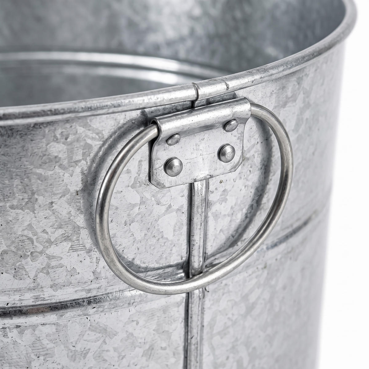 VINKYLARE Silver 2-pack galvaniserat järn - Silverfärgad, Metall (34/23cm) - Relaxdays