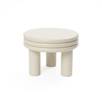 COUCHTISCH Rund, Elfenbein | Ø48 x H35 cm - Weiß, Holzwerkstoff (48/48/35cm) - Hometopia