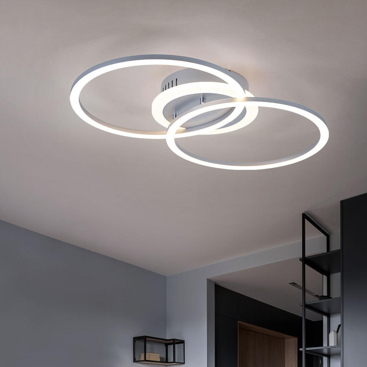 LED DECKENLEUCHTE Venida Silber Metall - Silberfarben, Metall (30/50/7cm)