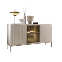 SIDEBOARD Kaschmir mit Glas LINO - Kaschmir, Holzwerkstoff (154/83/39cm) - Compleo24