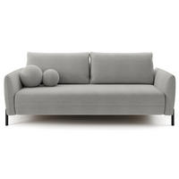 SOFA Veruco Grau mit Schlaffunktion - Schwarz/Grau, Textil/Metall (234/90/100cm) - Selsey