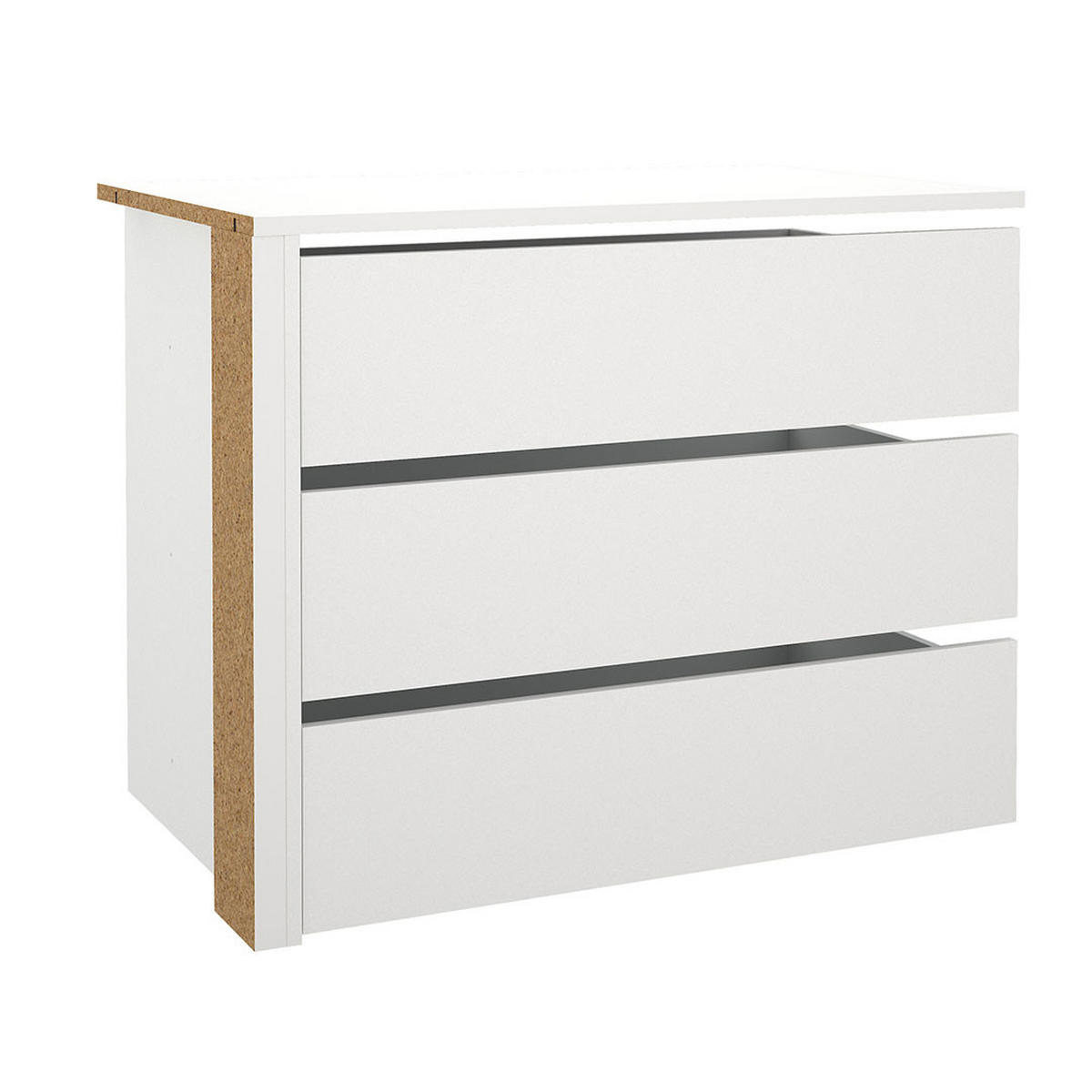SCHUBLADENEINSATZ, Catania, Weiß, Holzwerkstoff, 70 x 55 x 87 cm - Weiß, Holzwerkstoff (70/87/55cm) - ebuy24