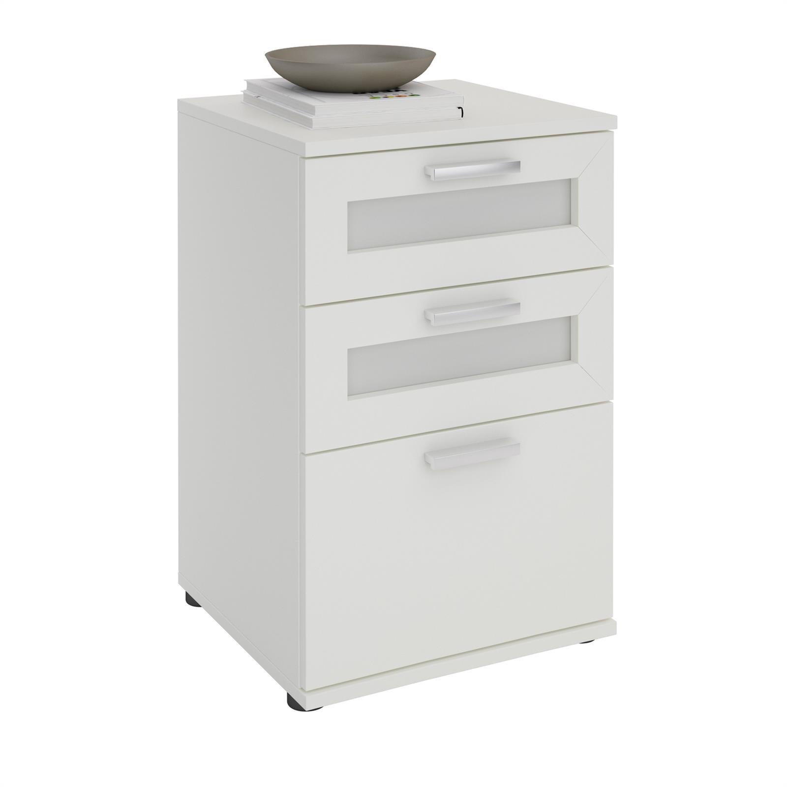 NACHTTISCH MARIKE - Weiß, Holzwerkstoff (40/63/38cm) - CARO-Möbel