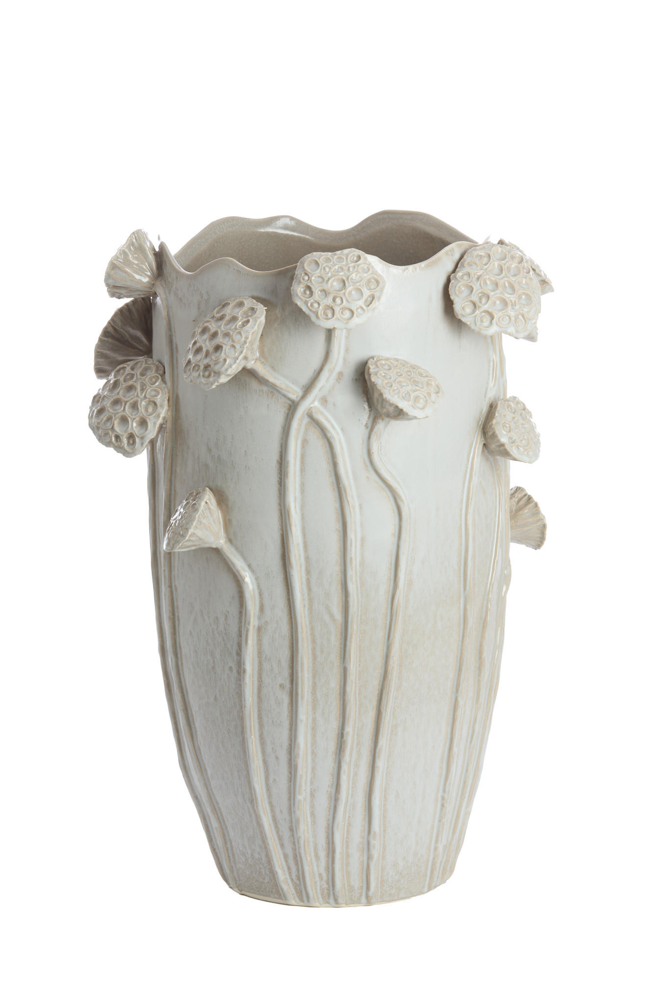 VASE Lavci Grau Ø35,5/51 cm - Grau, Keramik (51cm) - Light & Living