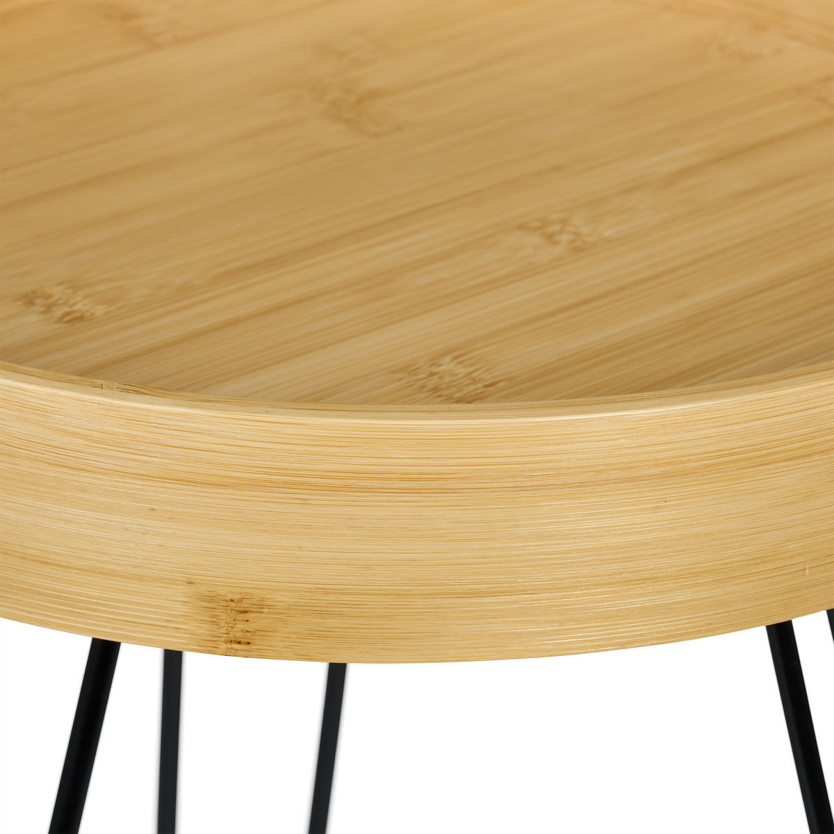 BEISTELLTISCH - Multicolor, Holz/Metall (38/38/47.5cm) - Relaxdays