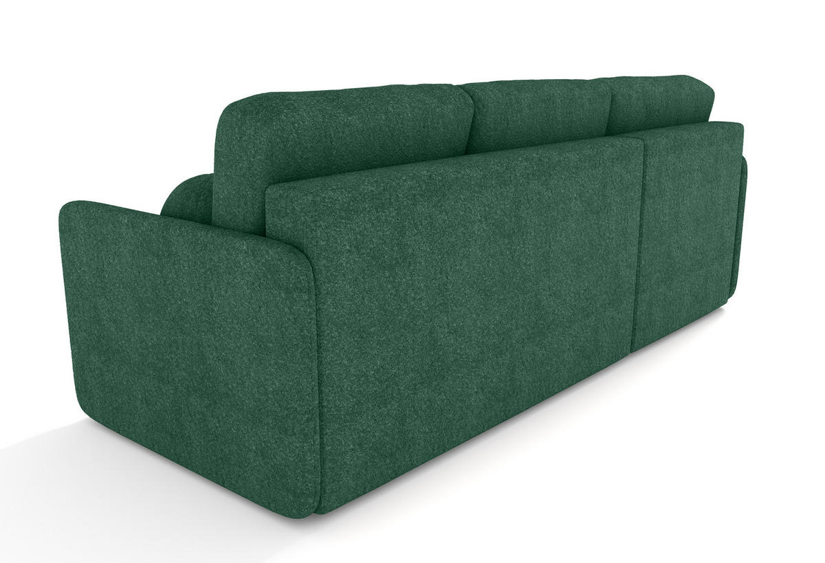 ECKSOFA MONDI Grün - Schwarz/Grün, Kunststoff/Textil (212/142cm) - Luxkor24