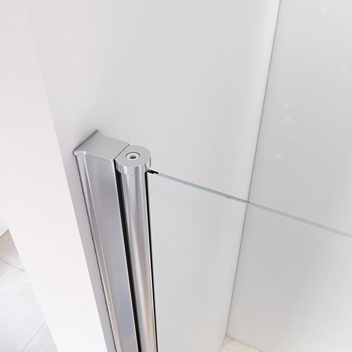 PENDELTÜR Klarglas LAVEA - Silberfarben, Glas/Metall (130/195cm) - Home Deluxe