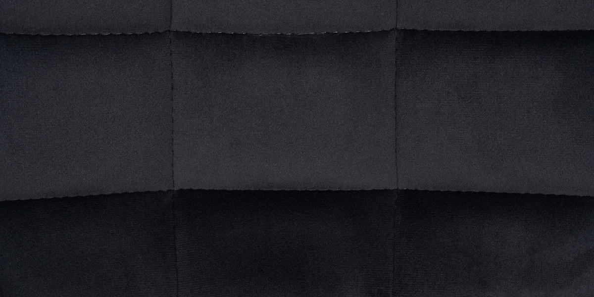 BARHOCKER Samt schwarz - Schwarz, Textil/Metall (48/81/54cm) - CLP