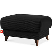 HOCKER GUSTAVO II, Schwarz - Schwarz/Braun, Holz/Holzwerkstoff (92/49/92cm) - KONSIMO®