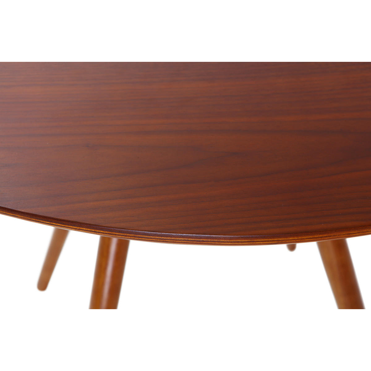 ESSTISCH Rund Nussbaum D90 ARTIK - Walnussfarben, Holz (90/90/75cm) - Miliboo