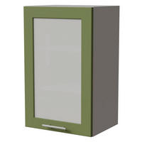 KÜCHENHÄNGESCHRANK Brerra W2S/45 Grau / RAL 6025 farngrün Matt 45 / 32,5 / 72cm - Grau/Grün, Holz/Holzwerkstoff (45/72/32.5cm) - Feldmann-Wohnen