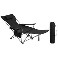 GARTENLIEGE 600D Oxford-Gewebe 115 x 84 x 88.5cm, Schwarz - Schwarz, Textil (84/88.5/115cm)