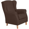 OHRENSESSEL Karlen Bezug Kunstleder Buche natur / braun - Buchefarben/Braun, Kunststoff (86/103/77cm) - 58aufmkessel