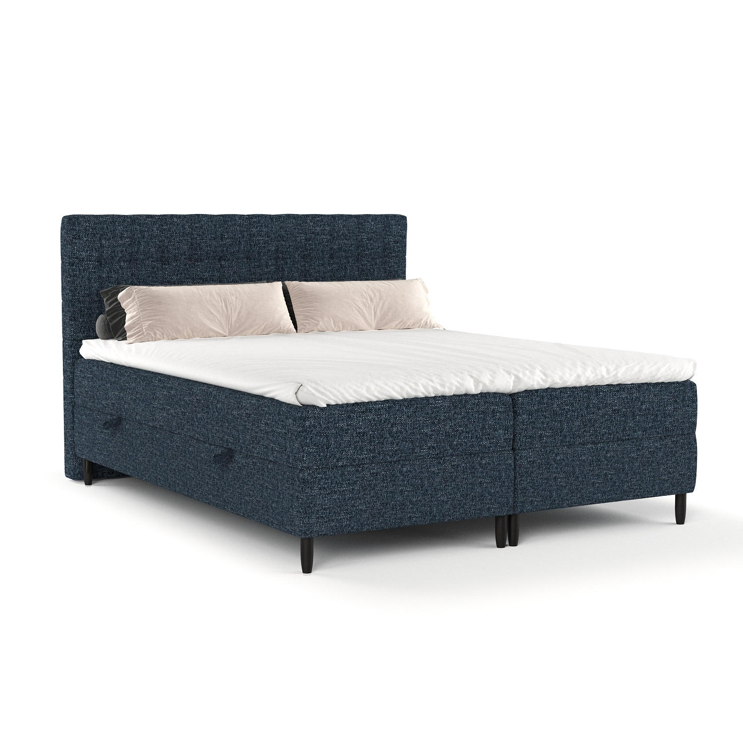 BOXBETT Divine Marineblau 140/200 cm - Schwarz/Dunkelblau, Holz/Holzwerkstoff (140/200cm) - Maison de Reve
