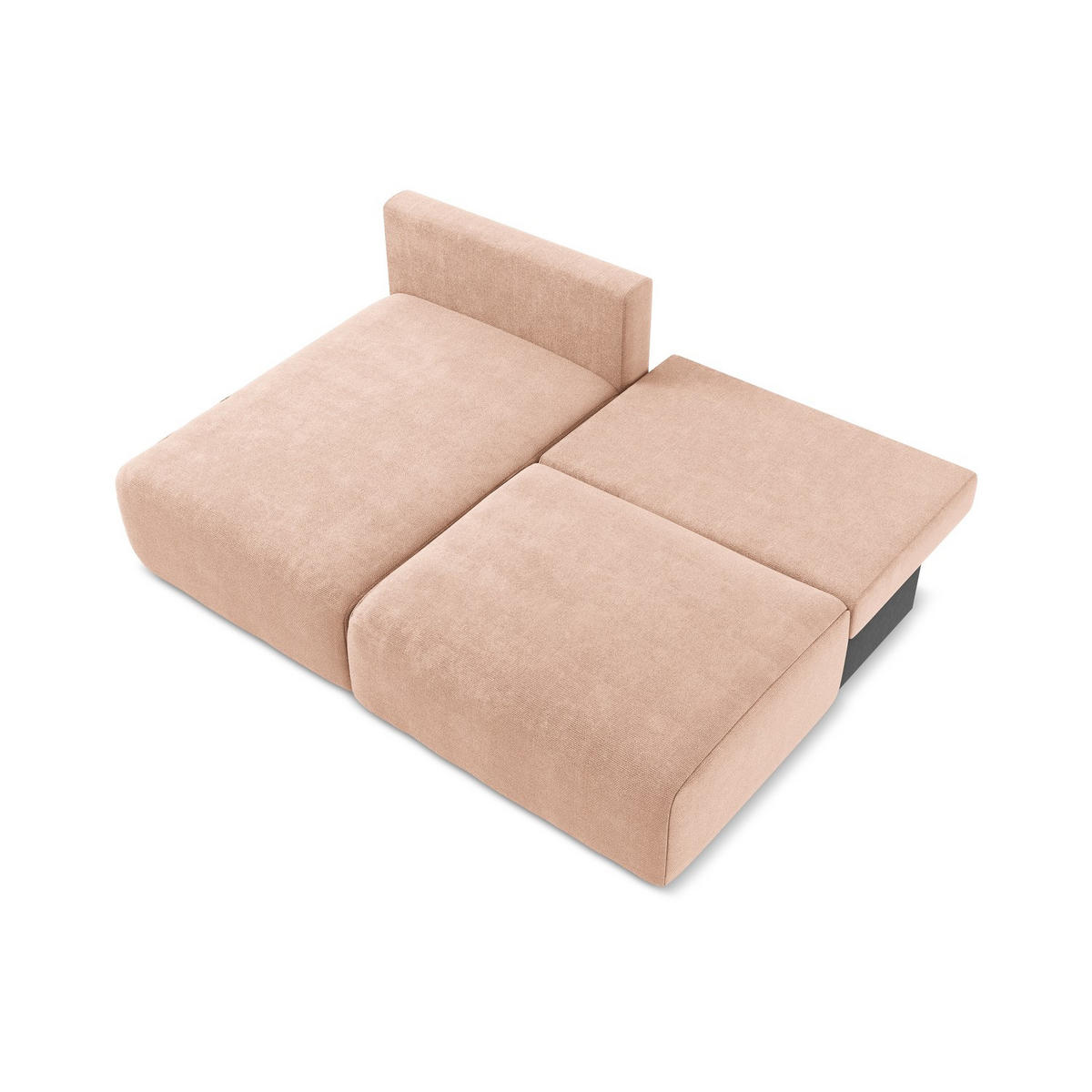 ECKSOFA mit Schlaffunktion links Chenille Stoff Pink - Pink/Koralle, Kunststoff/Textil (149/210cm) - LaMiaSofa