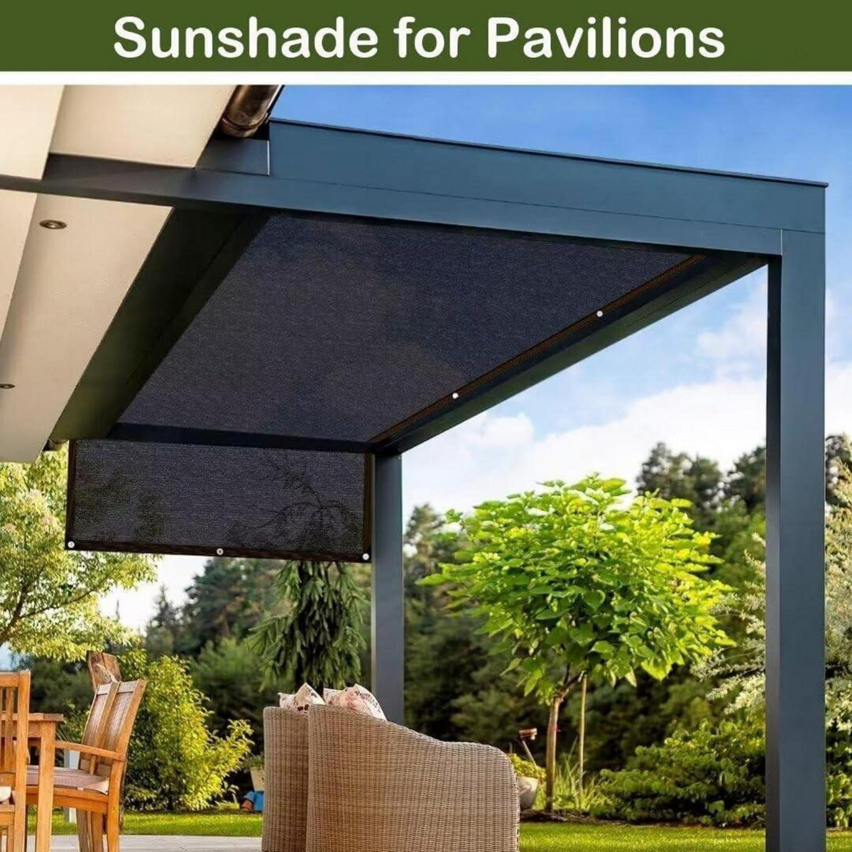 SONNENSEGEL Rechteckig 3 x 4 m Schwarz - Schwarz, Kunststoff (400/300cm)
