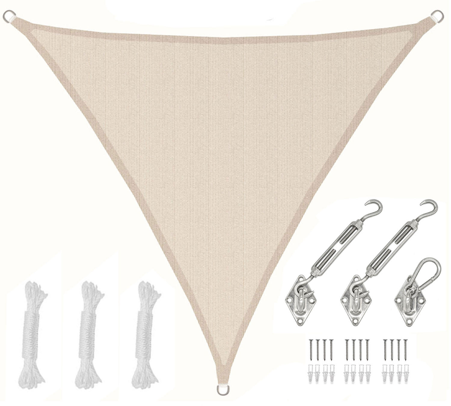 SONNENSEGEL Luftdurchlässig 300 cm Beige - Beige, Kunststoff (300/300cm) - Amanka