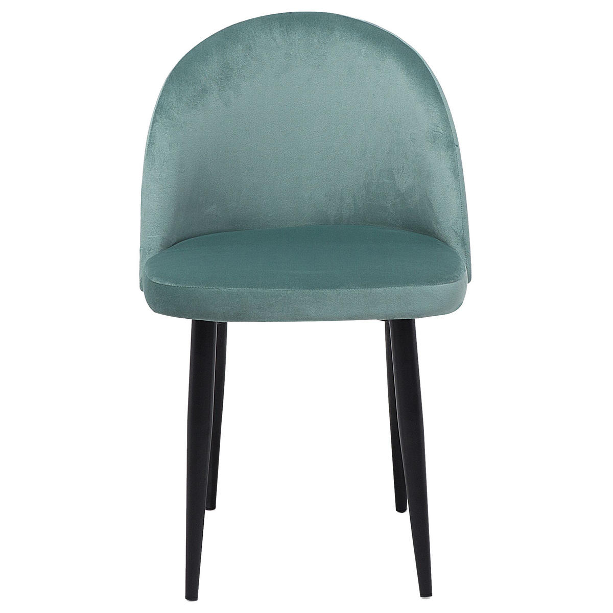 ESSZIMMERSTUHL 2er-Set Samtstoff Grün Visalia - Grün, Textil/Metall (50/81/47cm) - Beliani