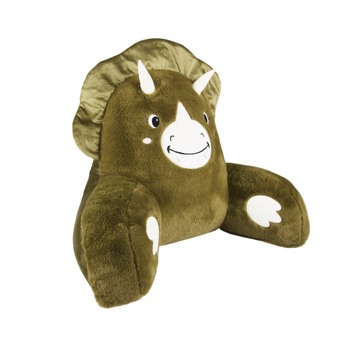 BETTSITZKISSEN mit Armlehnen 66×37×48 cm Dino - Dunkelgrün, Textil (37/66/48cm) - Bestlivings