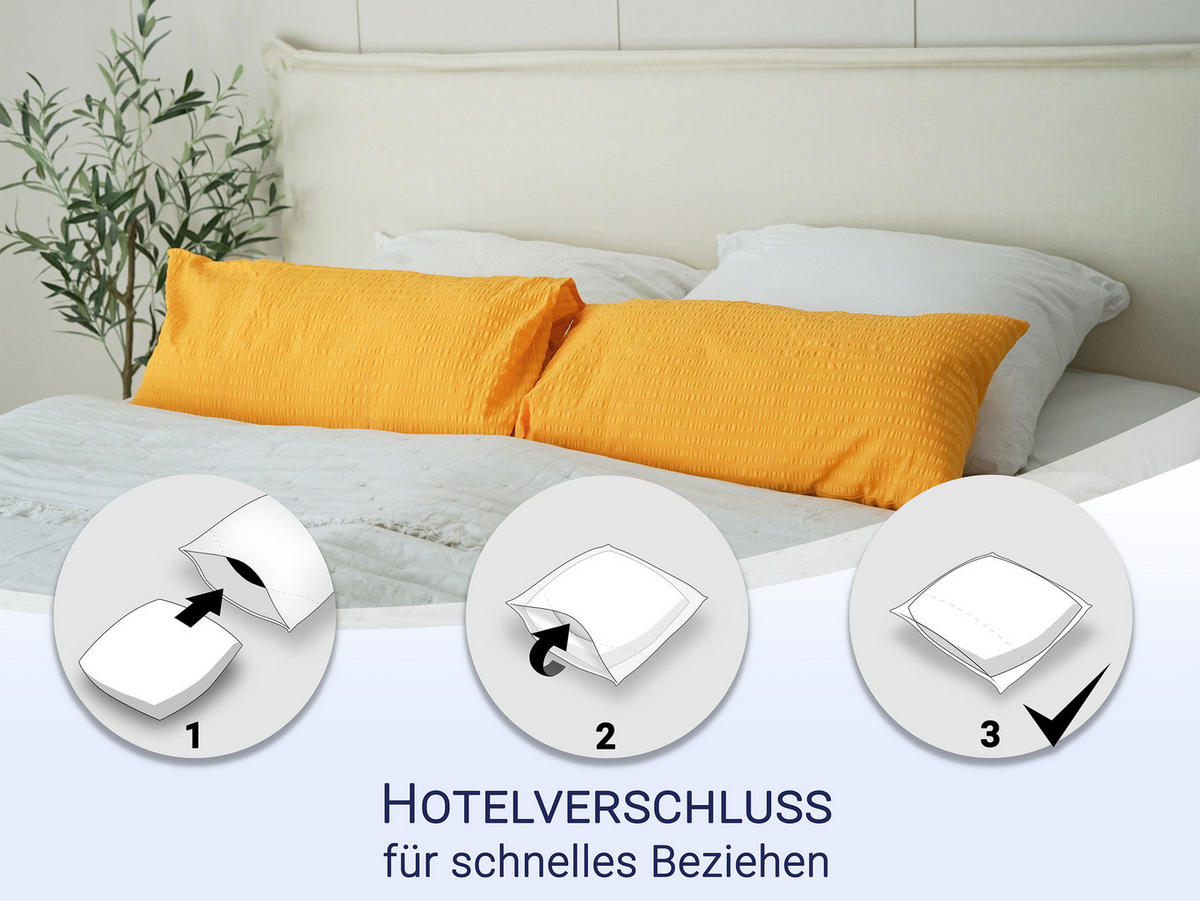 KISSENBEZUG, 2er-Set, 40x80 cm, 100% Baumwolle, Orange - Orange, Textil (40/80cm) - Zollner