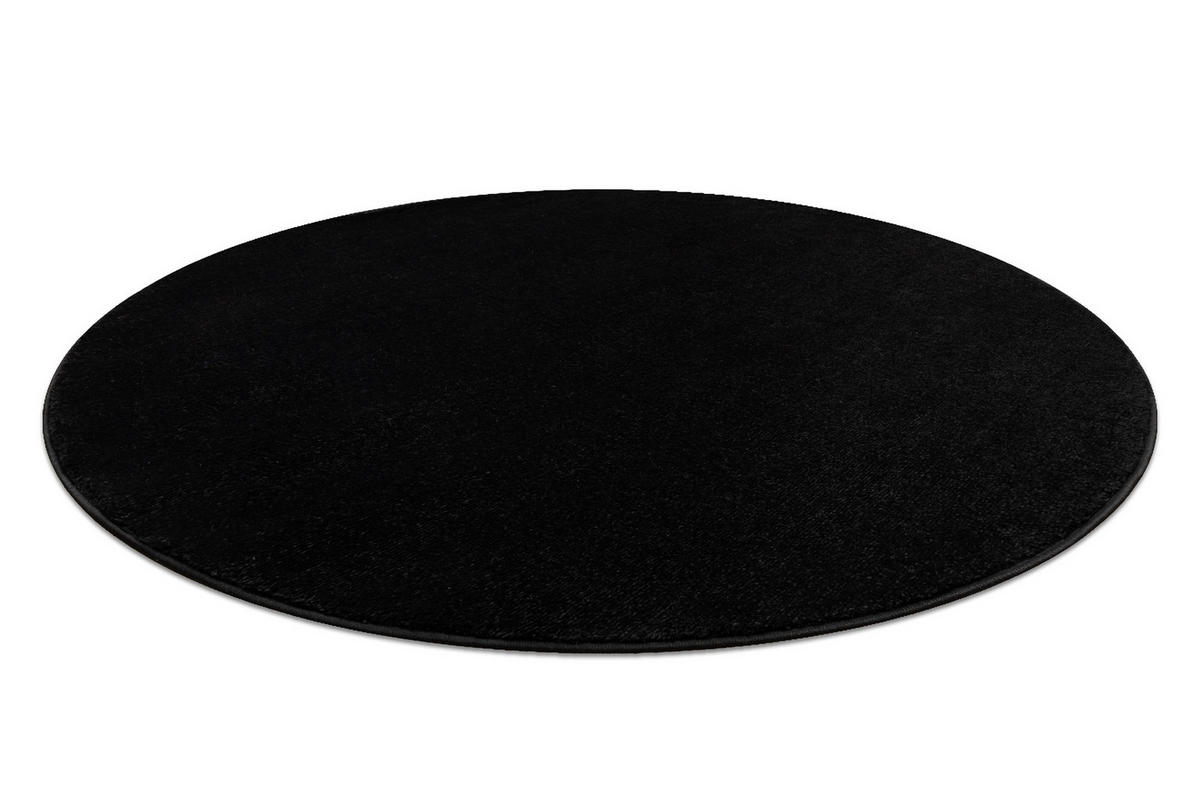 TEPPICH Softy 120 cm - Schwarz, Textil (120/120cm) - rugsX